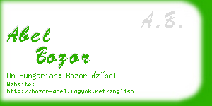 abel bozor business card